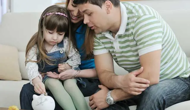 child with parents