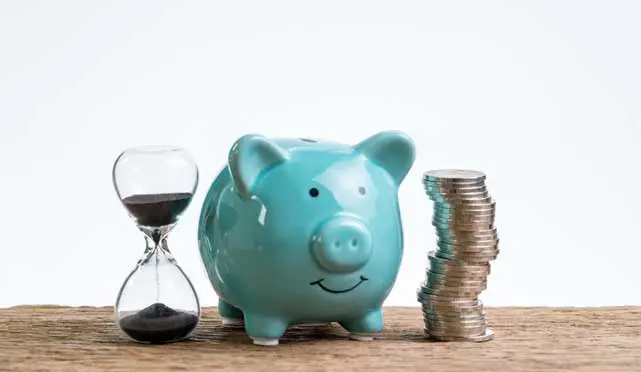 piggy bank with coins