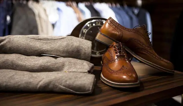 smart shoes in a wardrobe
